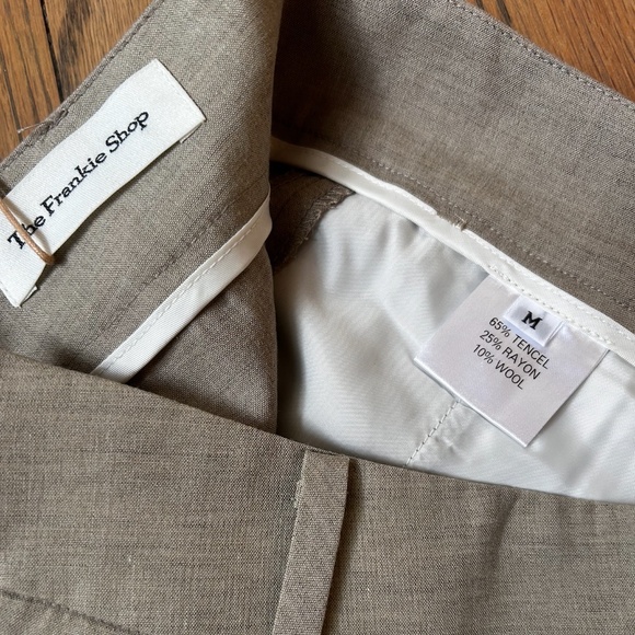 The Frankie Shop Gelso Pleated Trousers Taupe Melange NWT - Picture 8 of 11